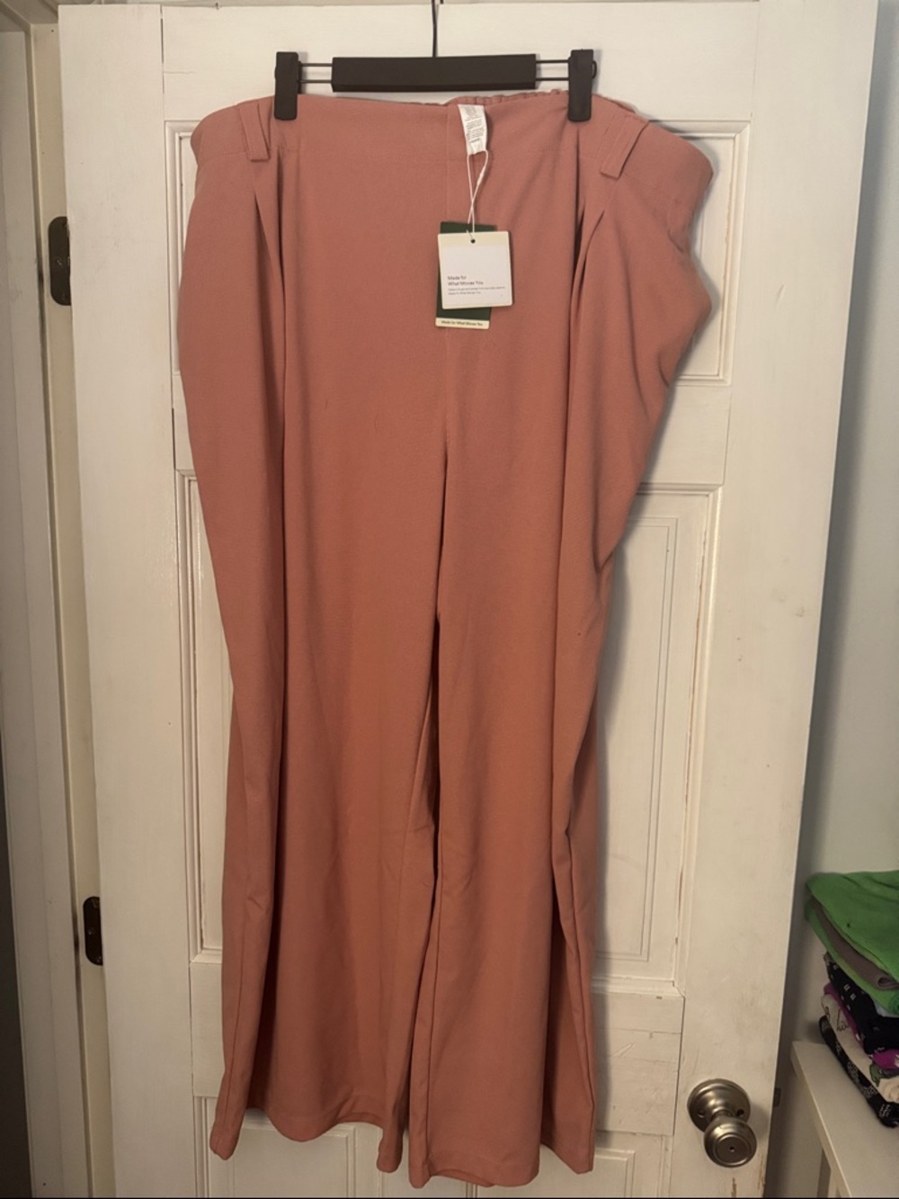 Halara Wide-Leg High-Rise Pants in Dusty Rose